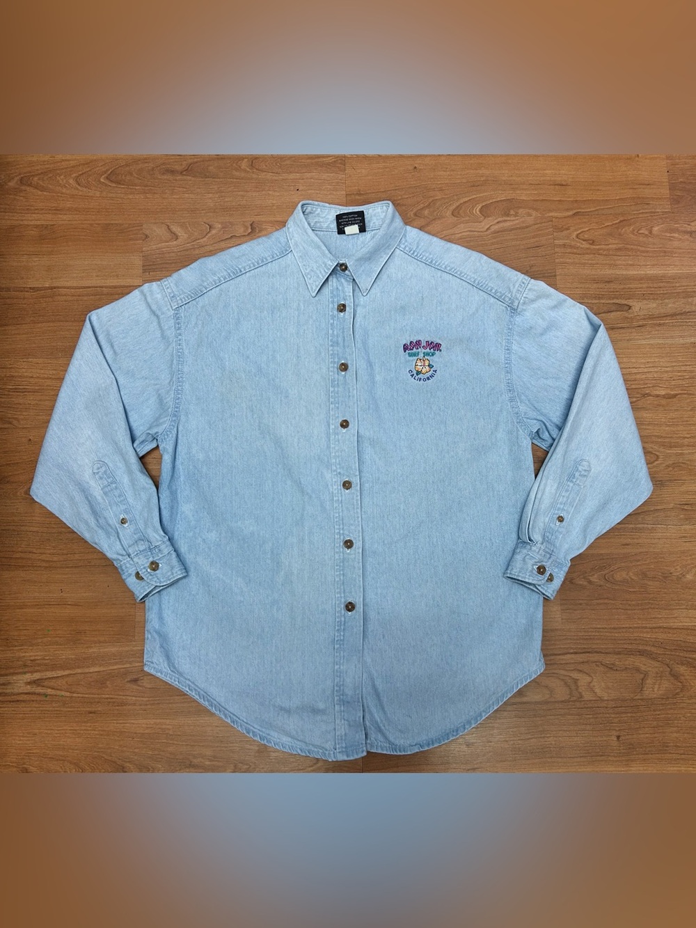 Vintage Ron Jon Surf Shop Ca.(closed In 2008) Denim Shirt M